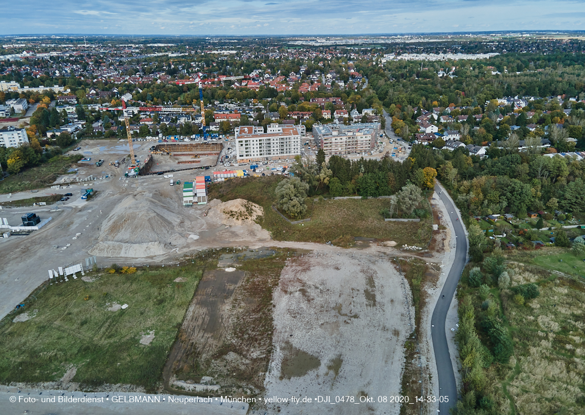 08.10.2020 - Baustelle Alexisquartier und Umgebung in Neuperlach